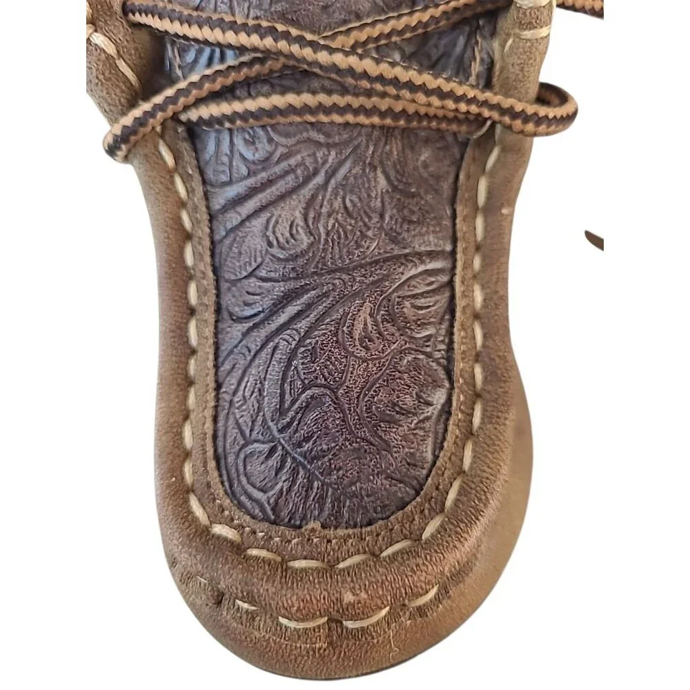 DBL Barrel Toddlers Boy's Shoes Size 4 Soft Chukka Embossed Inlay - Picture 2 of 15